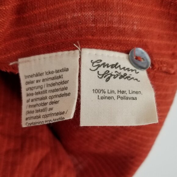 NWT Gudrun Sjoden Linen Subtle Pinstripe Button-Down Tunic / Shacket, Lagenlook - Picture 4 of 9